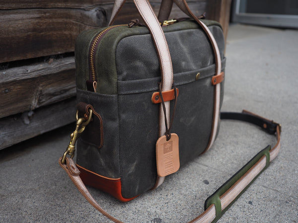 Mix and Match Briefcase in Heavy Olive