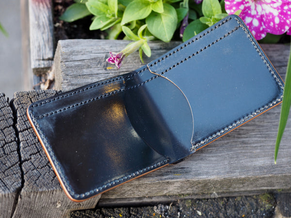 Tumbled Black Shell Cordovan Wallet