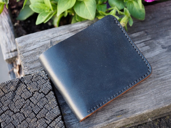 Tumbled Black Shell Cordovan Wallet