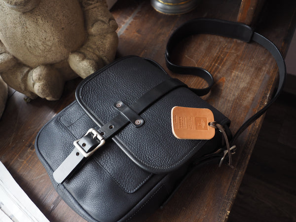 Standard Everyday Carry Satchel in Black Milled German Leather
