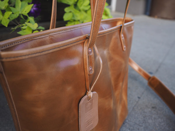 All Leather Tote in Iroko Veg Tan